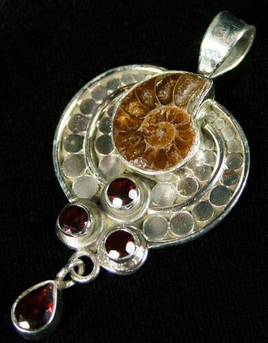 Sterling Silver Ammonite Pendant #5594
